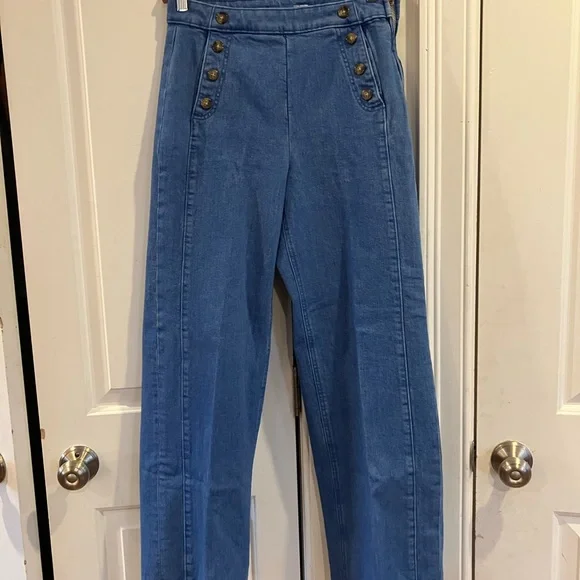 Old Navy Sailor-Style High Rise Blue Jeans - Picture 1 of 6